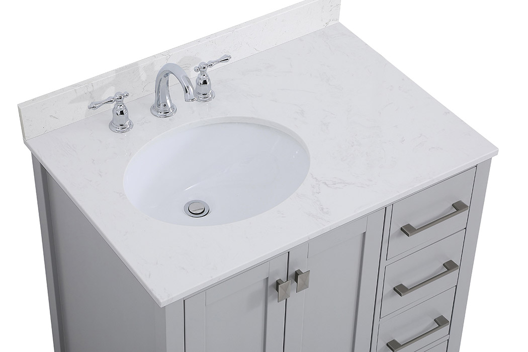 Elegant Bathroom Vanity - Gray (VF18832GR-BS)