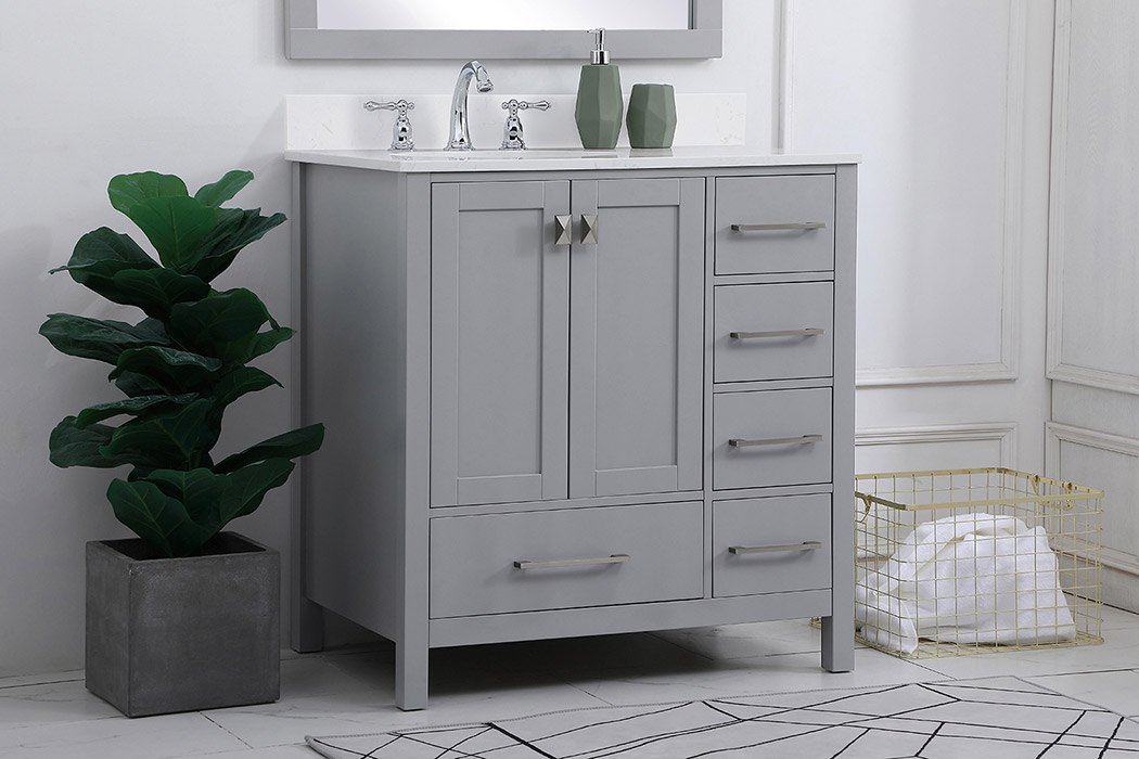 Elegant Bathroom Vanity - Gray (VF18832GR-BS)