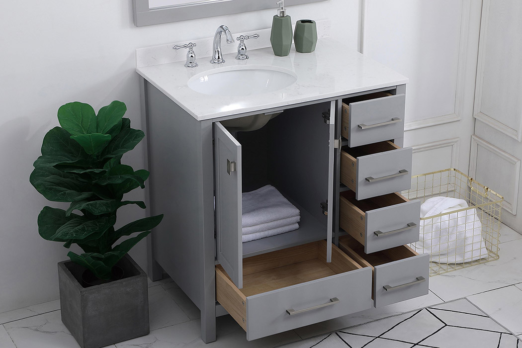 Elegant Bathroom Vanity - Gray (VF18832GR-BS)