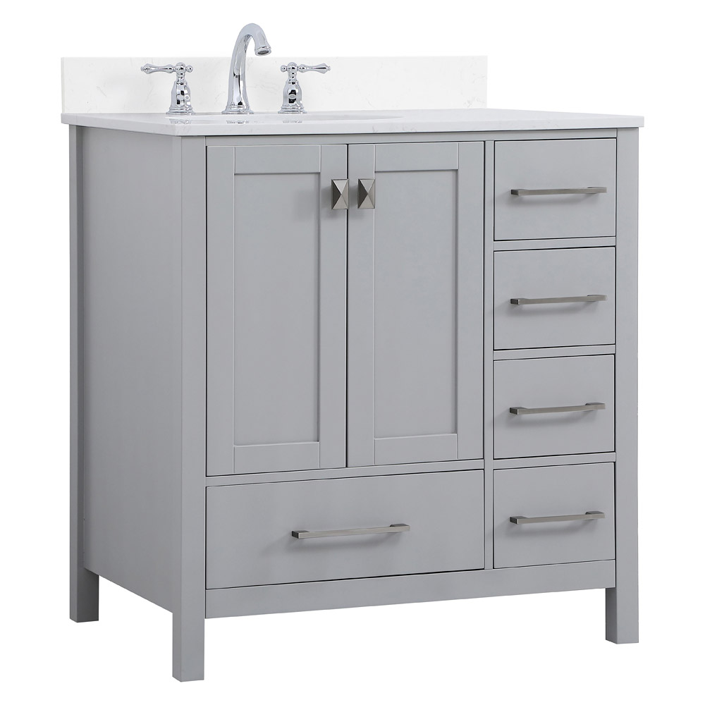 Elegant Bathroom Vanity - Gray (VF18832GR-BS)
