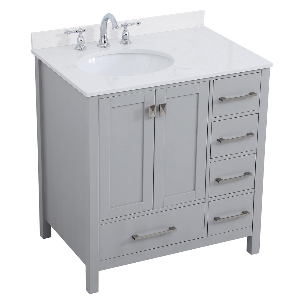 Elegant Bathroom Vanity - Gray (VF18832GR-BS)