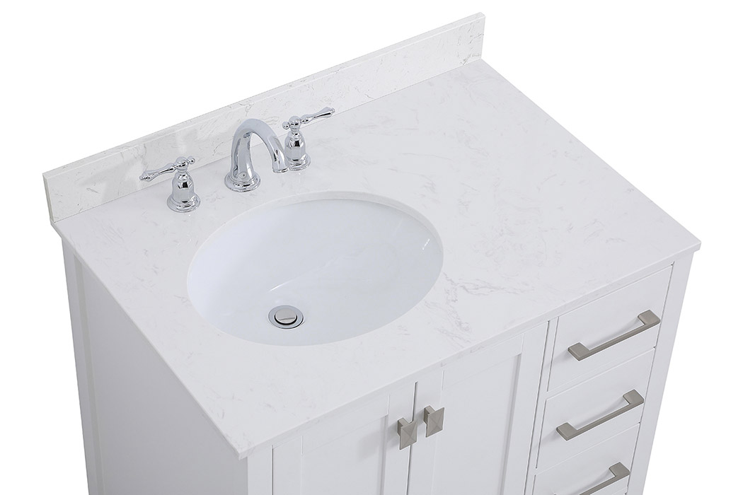 Elegant Bathroom Vanity - White (VF18832WH-BS)