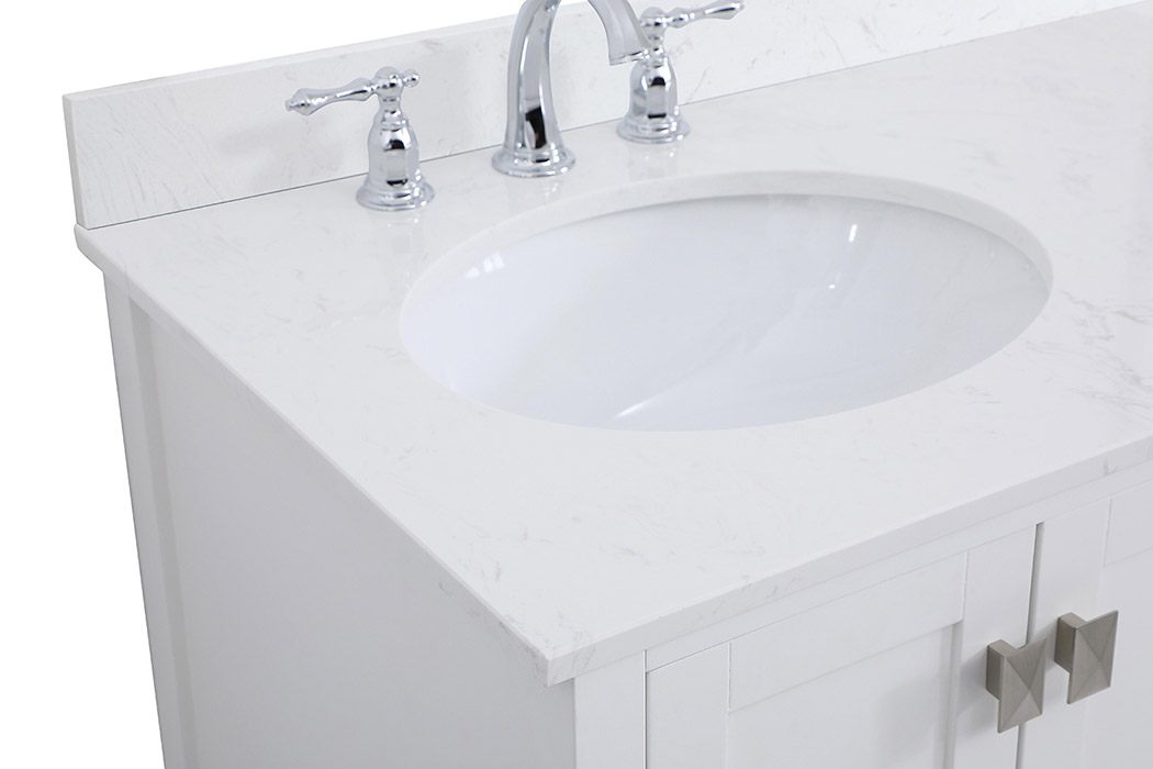 Elegant Bathroom Vanity - White (VF18832WH-BS)