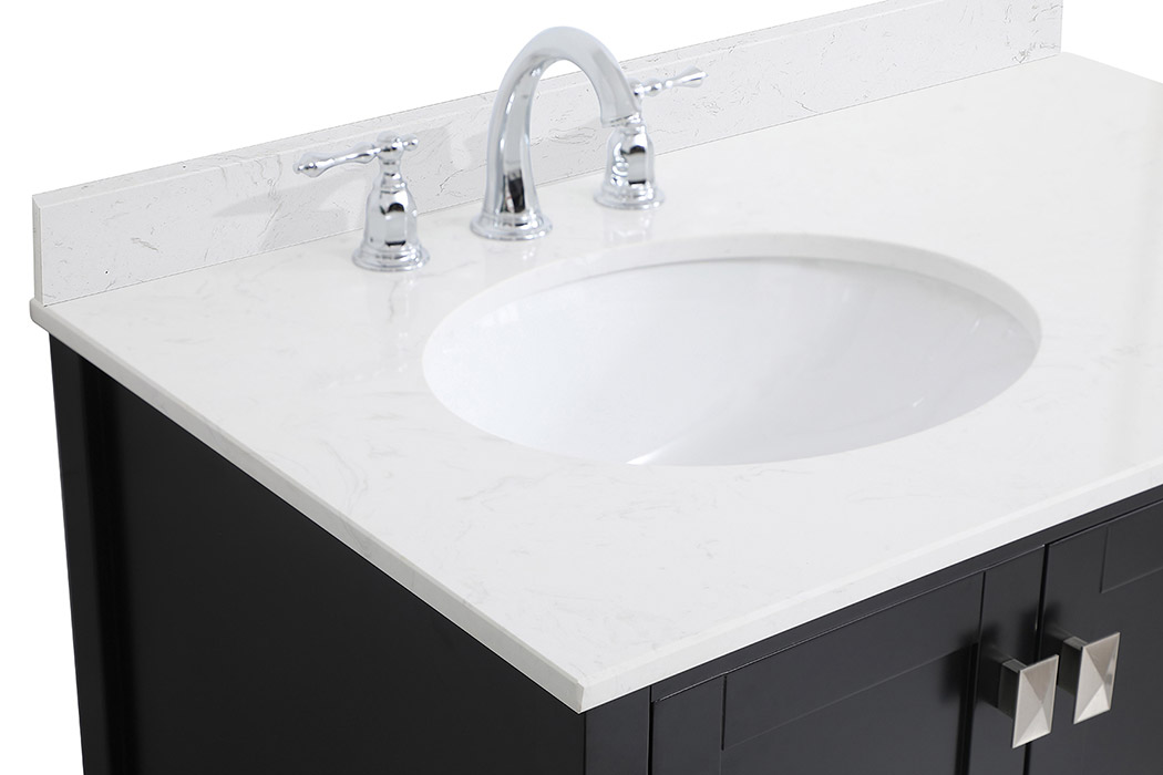 Elegant Bathroom Vanity - Black (VF18836BK-BS)