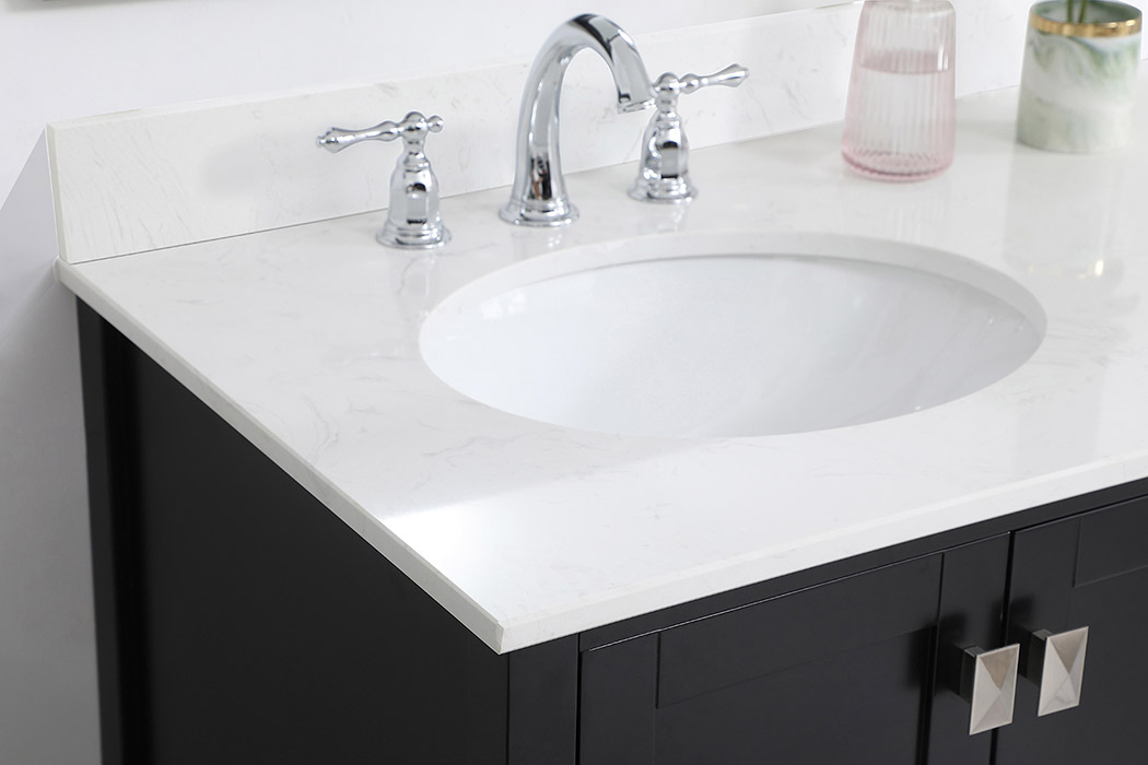 Elegant Bathroom Vanity - Black (VF18836BK-BS)