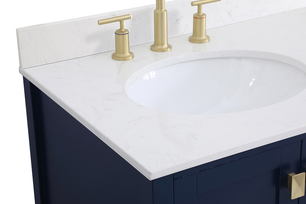Elegant Bathroom Vanity - Blue (VF18836BL-BS)