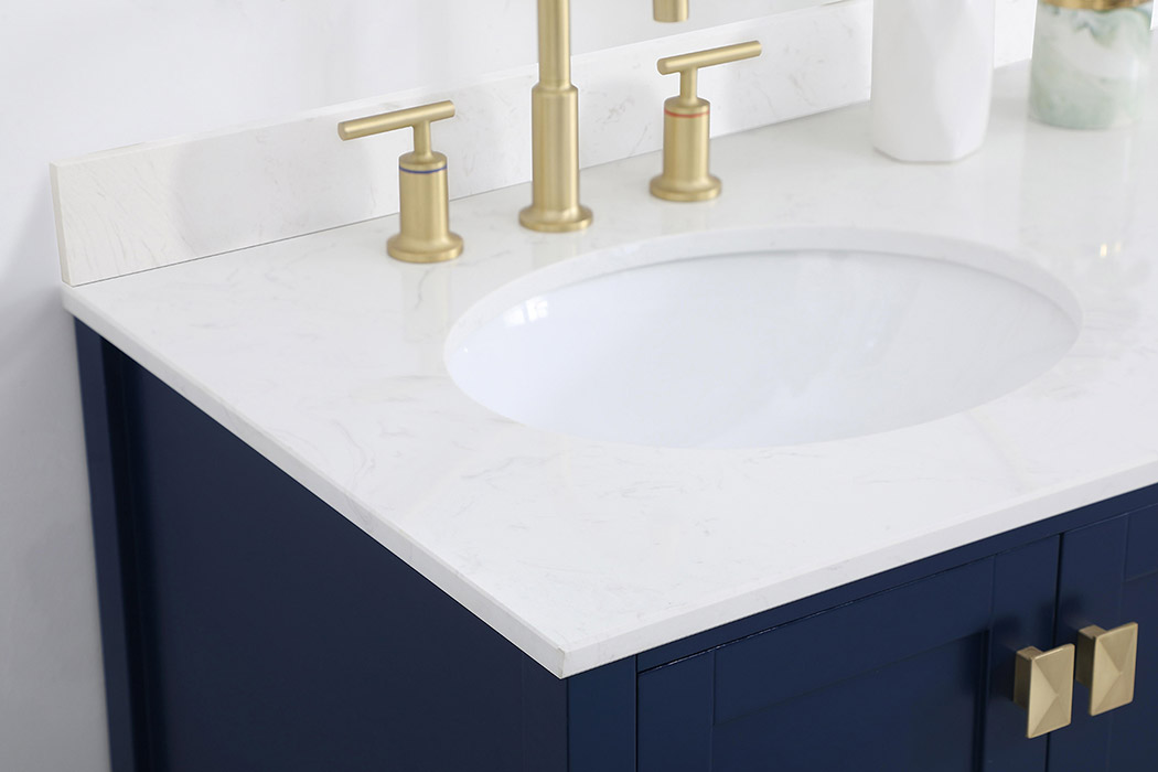Elegant Bathroom Vanity - Blue (VF18836BL-BS)