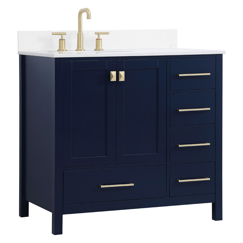 Elegant Bathroom Vanity - Blue (VF18836BL-BS)