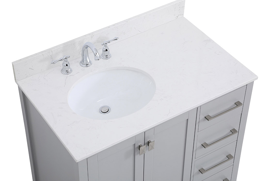 Elegant Bathroom Vanity - Gray (VF18836GR-BS)