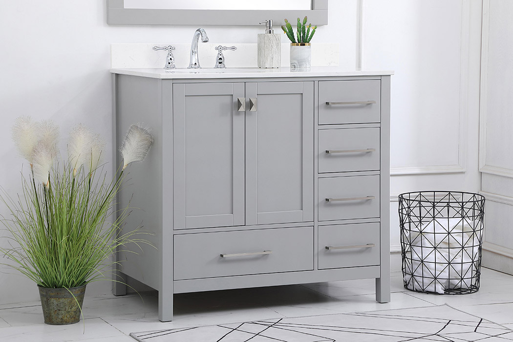Elegant Bathroom Vanity - Gray (VF18836GR-BS)