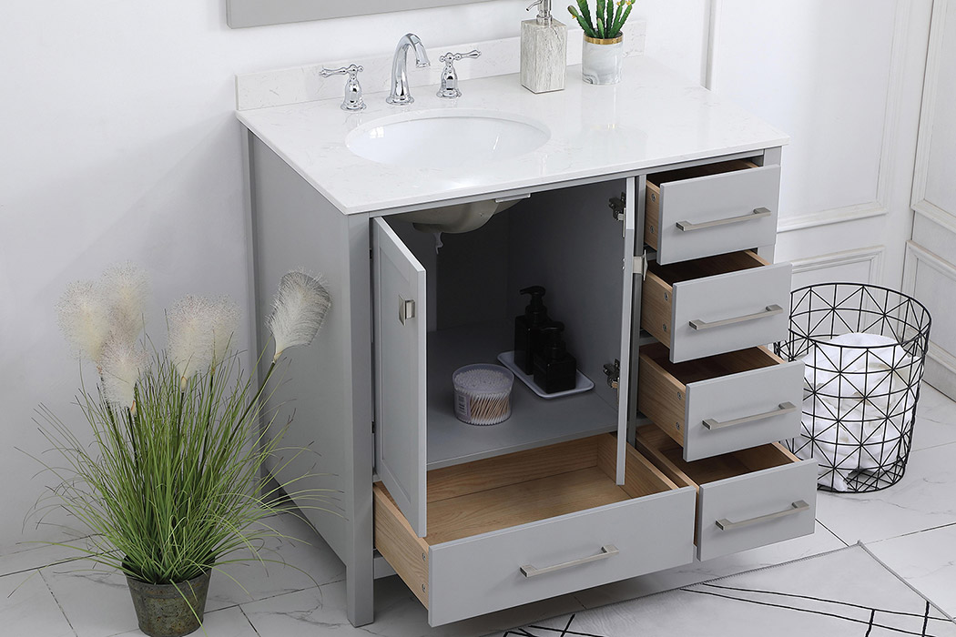 Elegant Bathroom Vanity - Gray (VF18836GR-BS)