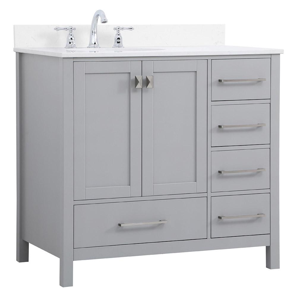 Elegant Bathroom Vanity - Gray (VF18836GR-BS)
