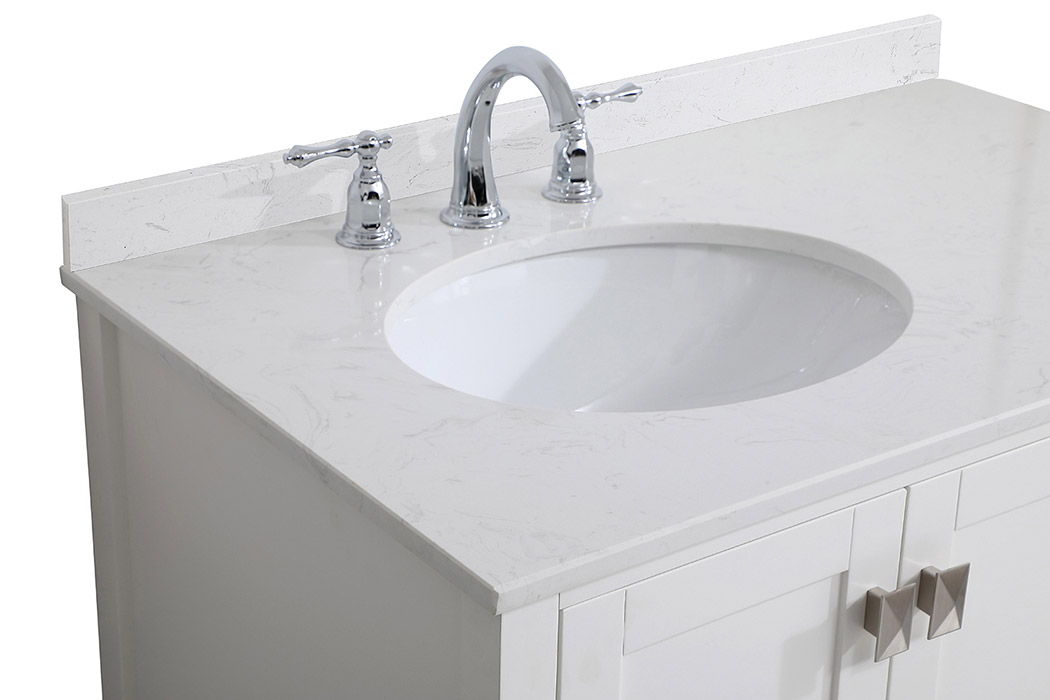 Elegant Bathroom Vanity - White (VF18836WH-BS)