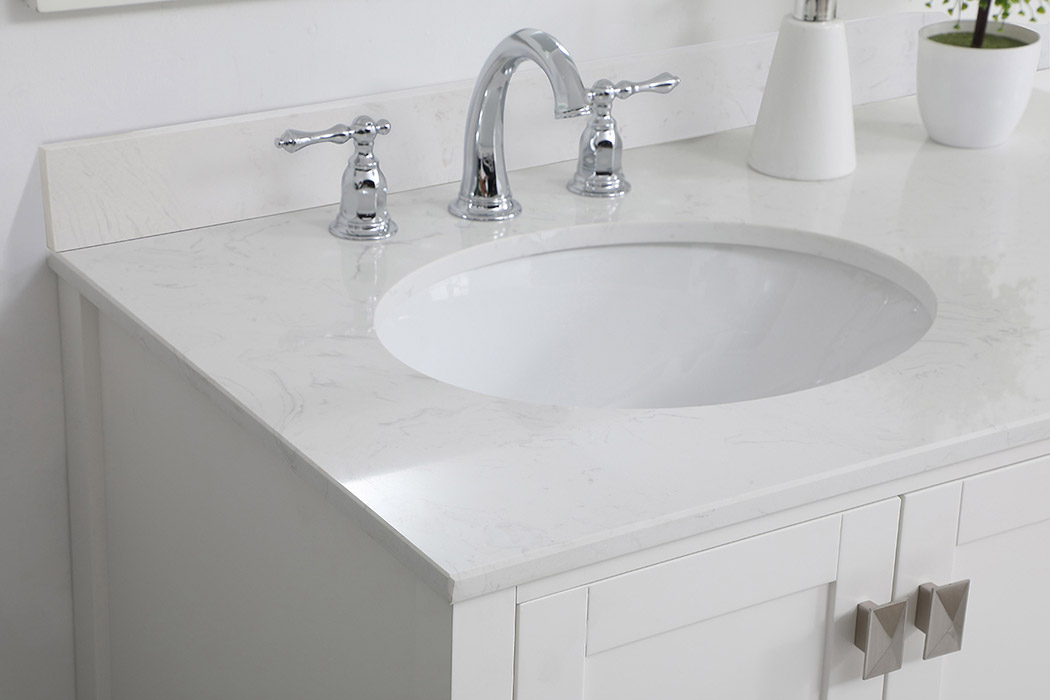 Elegant Bathroom Vanity - White (VF18836WH-BS)