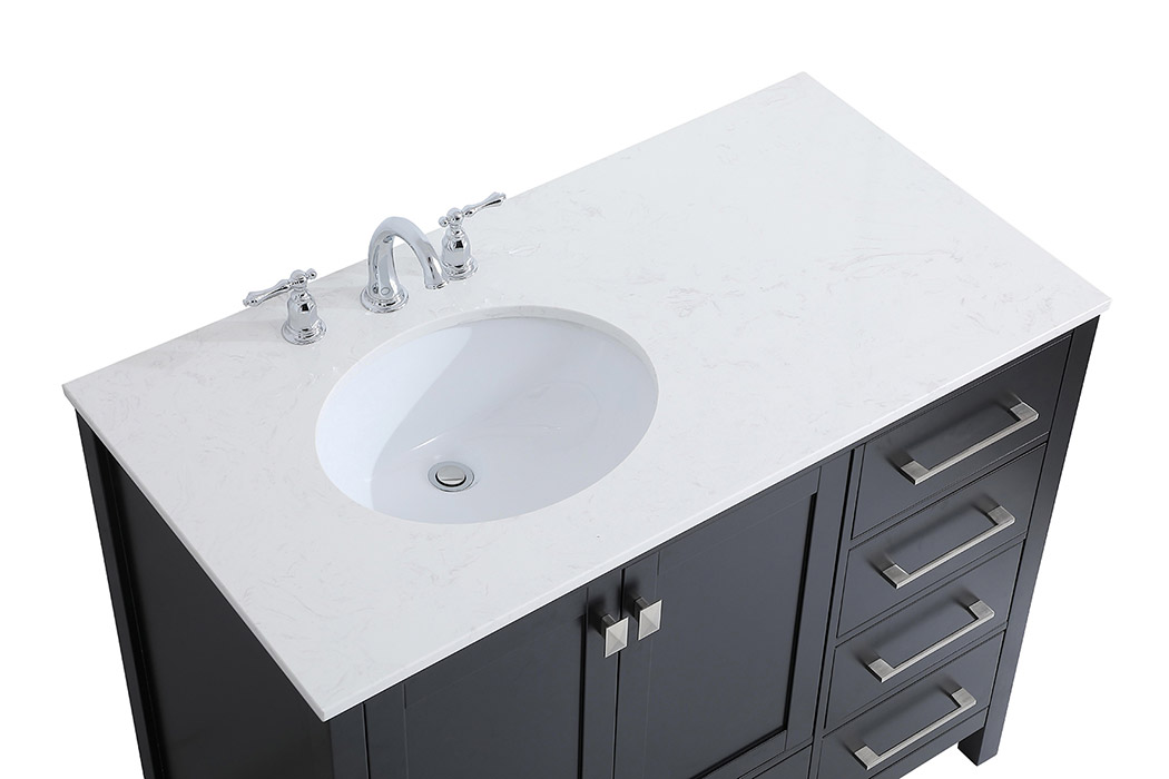 Elegant Bathroom Vanity - Black (VF18842BK)