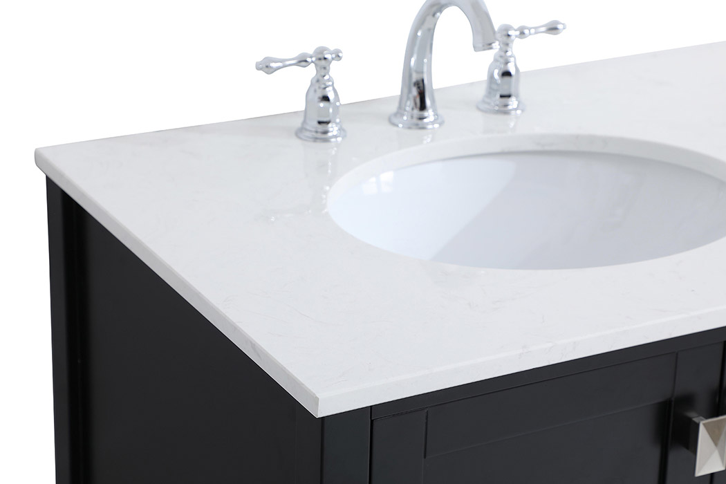 Elegant Bathroom Vanity - Black (VF18842BK)