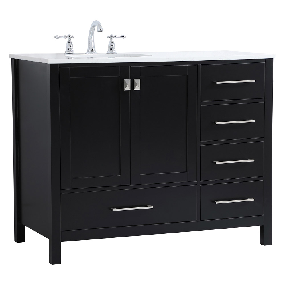 Elegant Bathroom Vanity - Black (VF18842BK)