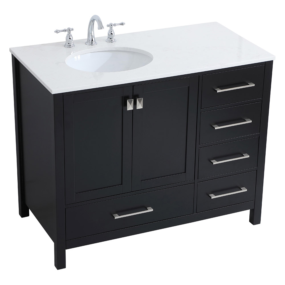 Elegant Bathroom Vanity - Black (VF18842BK)