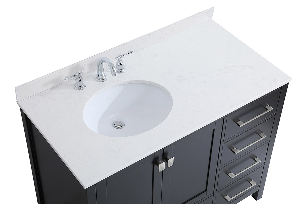 Elegant Bathroom Vanity - Black (VF18842BK-BS)