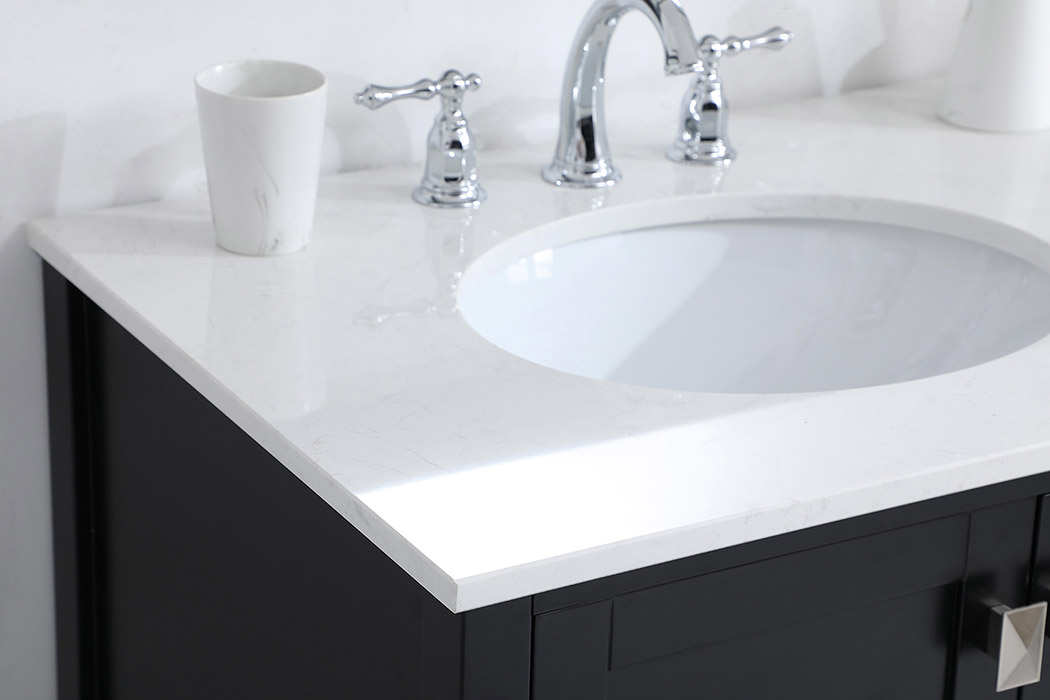 Elegant Bathroom Vanity - Black (VF18842BK-BS)