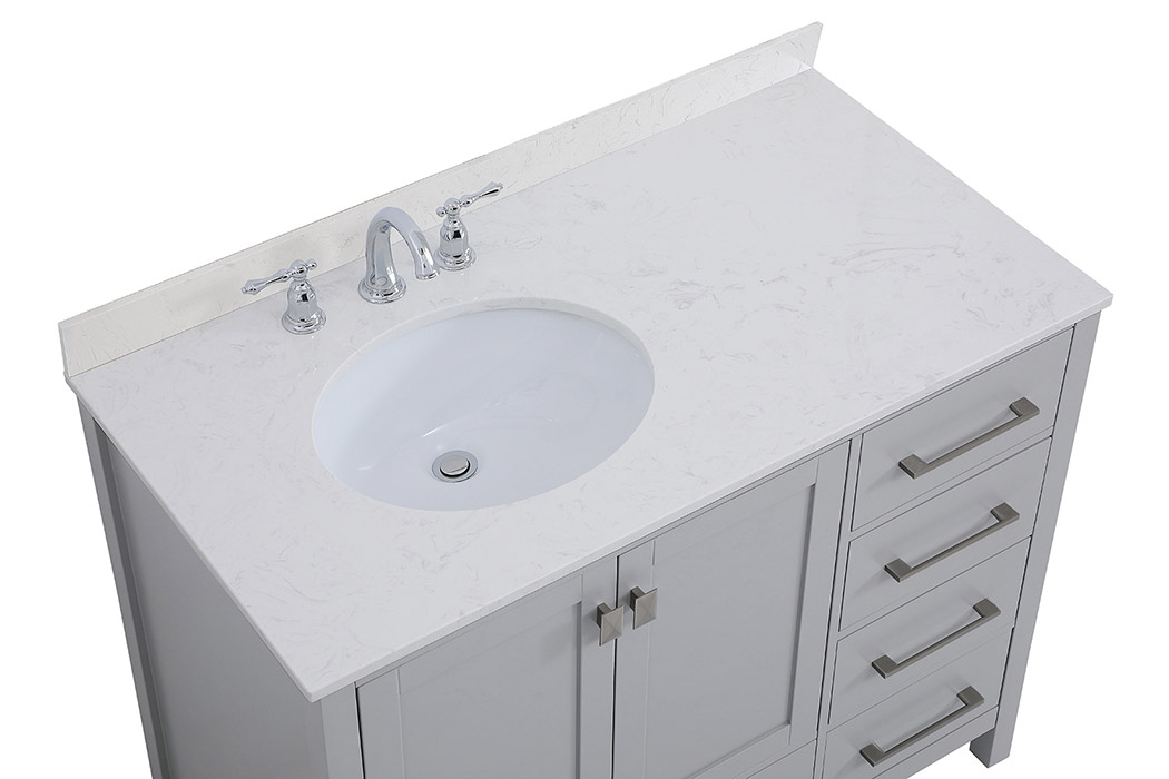 Elegant Bathroom Vanity - Gray (VF18842GR-BS)