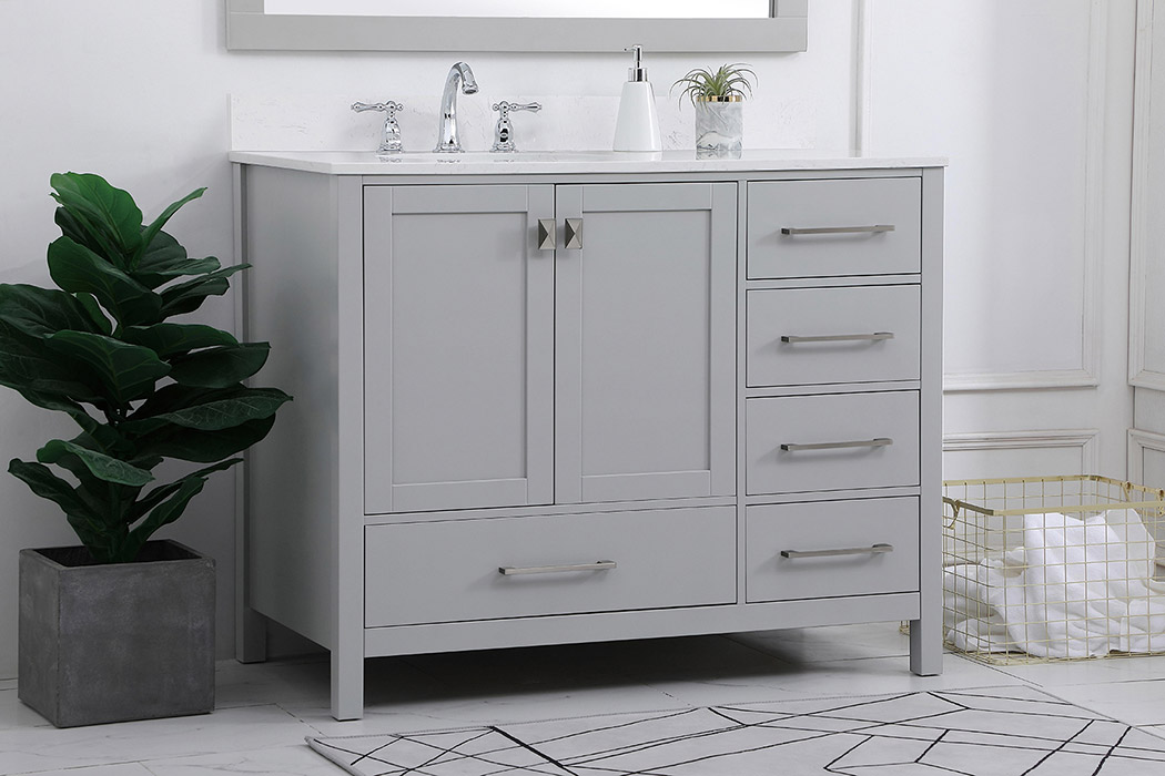 Elegant Bathroom Vanity - Gray (VF18842GR-BS)