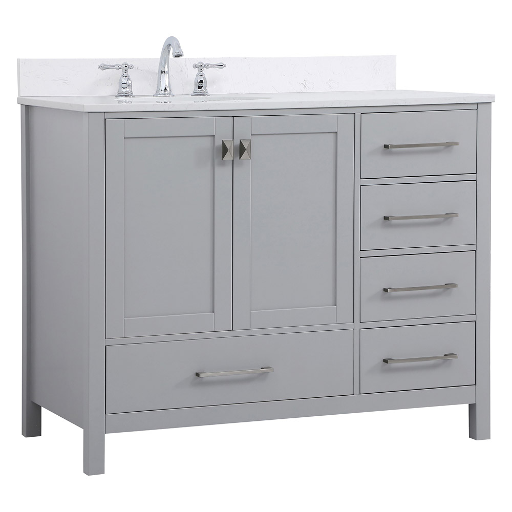 Elegant Bathroom Vanity - Gray (VF18842GR-BS)