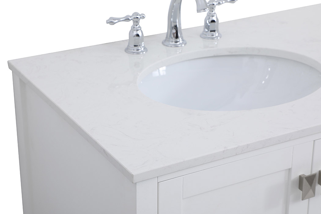 Elegant Bathroom Vanity - White (VF18842WH)