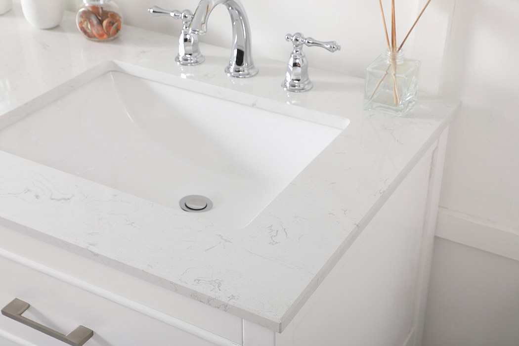 Elegant Bathroom Vanity - White (VF19060DWH)