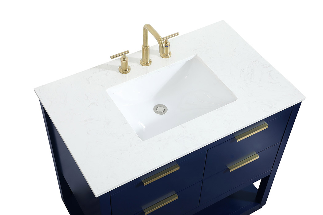 Elegant Bathroom Vanity - Blue (VF19236BL)