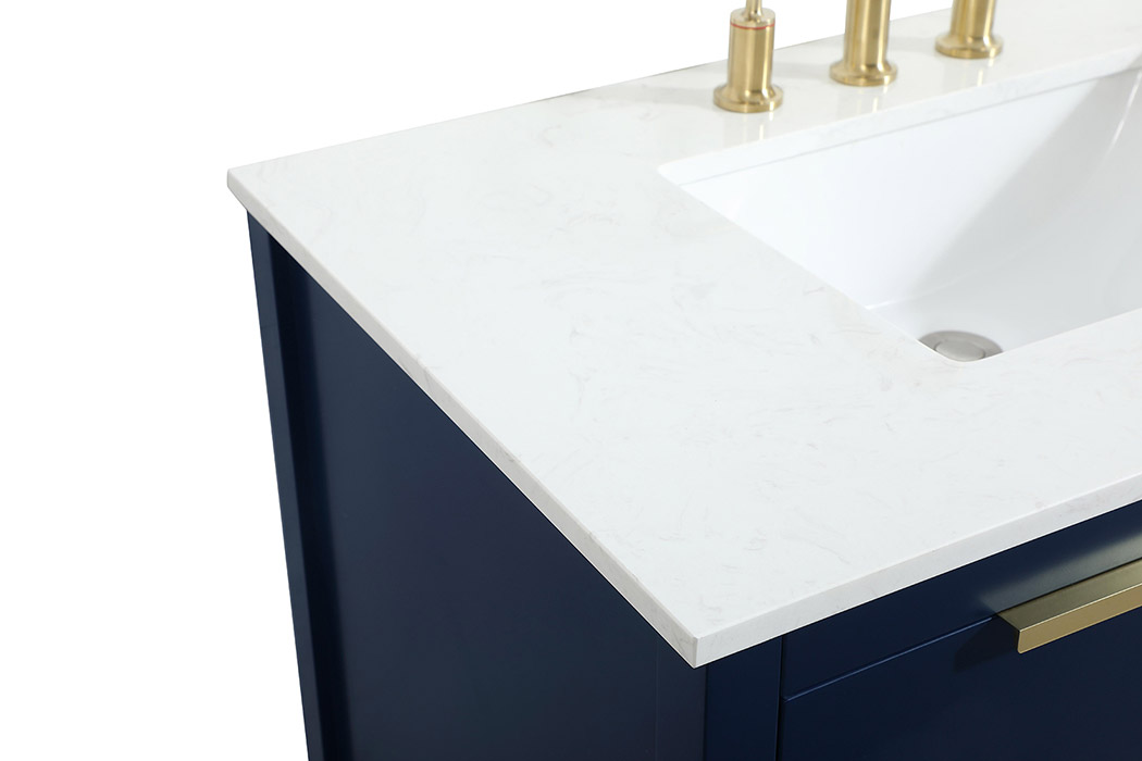 Elegant Bathroom Vanity - Blue (VF19236BL)