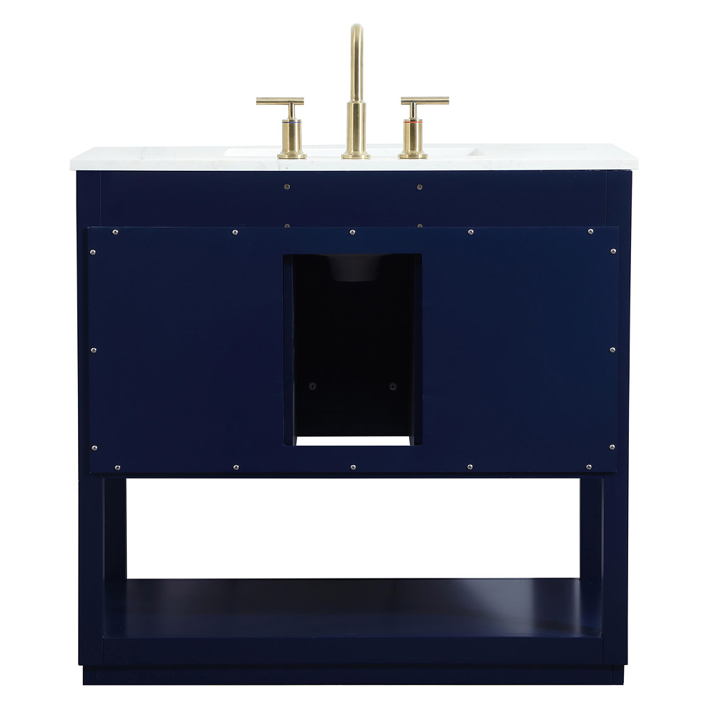 Elegant Bathroom Vanity - Blue (VF19236BL)