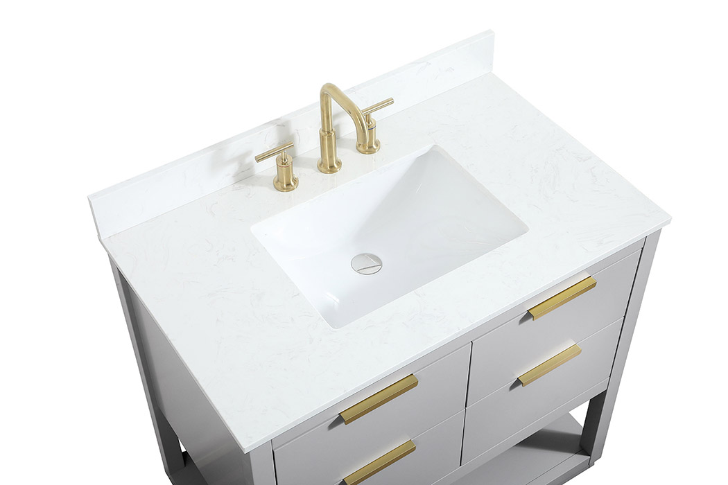 Elegant Bathroom Vanity - Gray (VF19236GR-BS)
