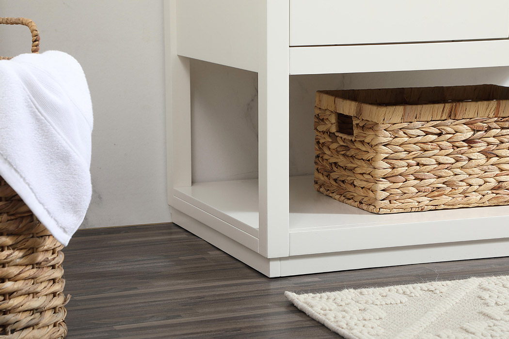 Elegant Bathroom Vanity - White (VF19236WH-BS)