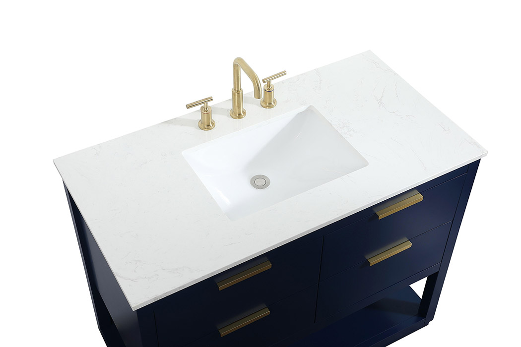 Elegant Bathroom Vanity - Blue (VF19242BL)