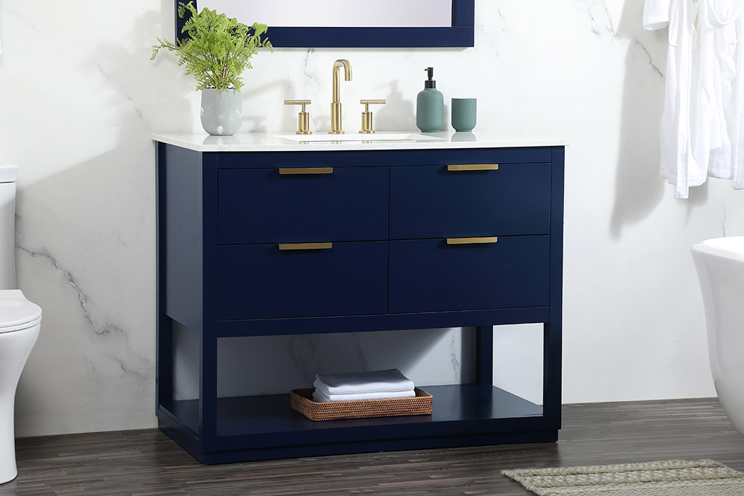 Elegant Bathroom Vanity - Blue (VF19242BL)
