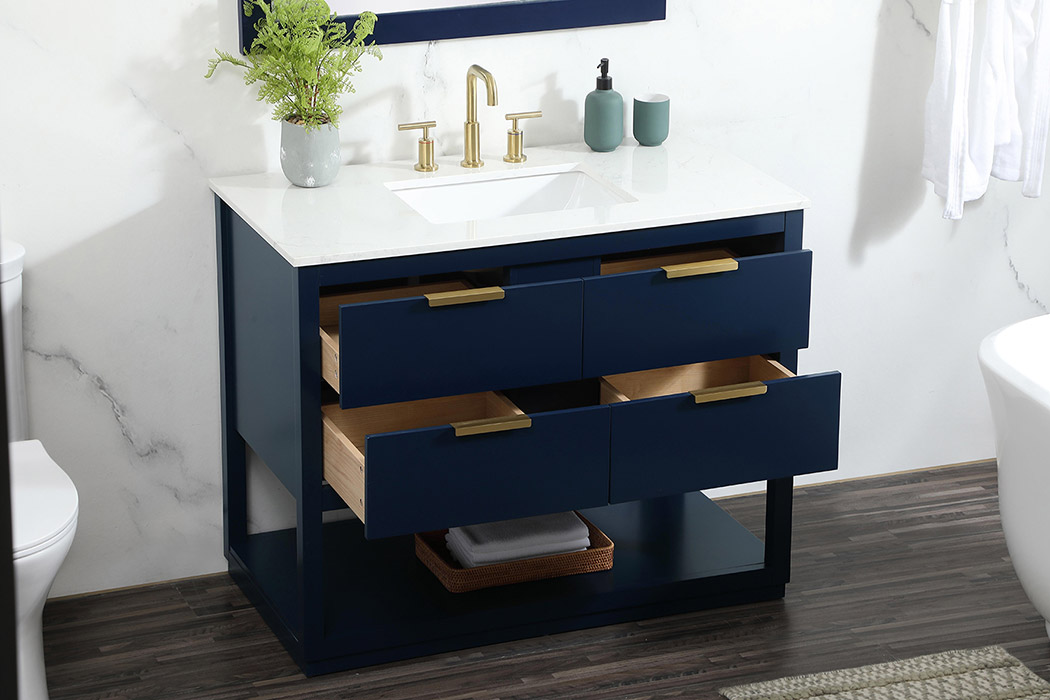 Elegant Bathroom Vanity - Blue (VF19242BL)