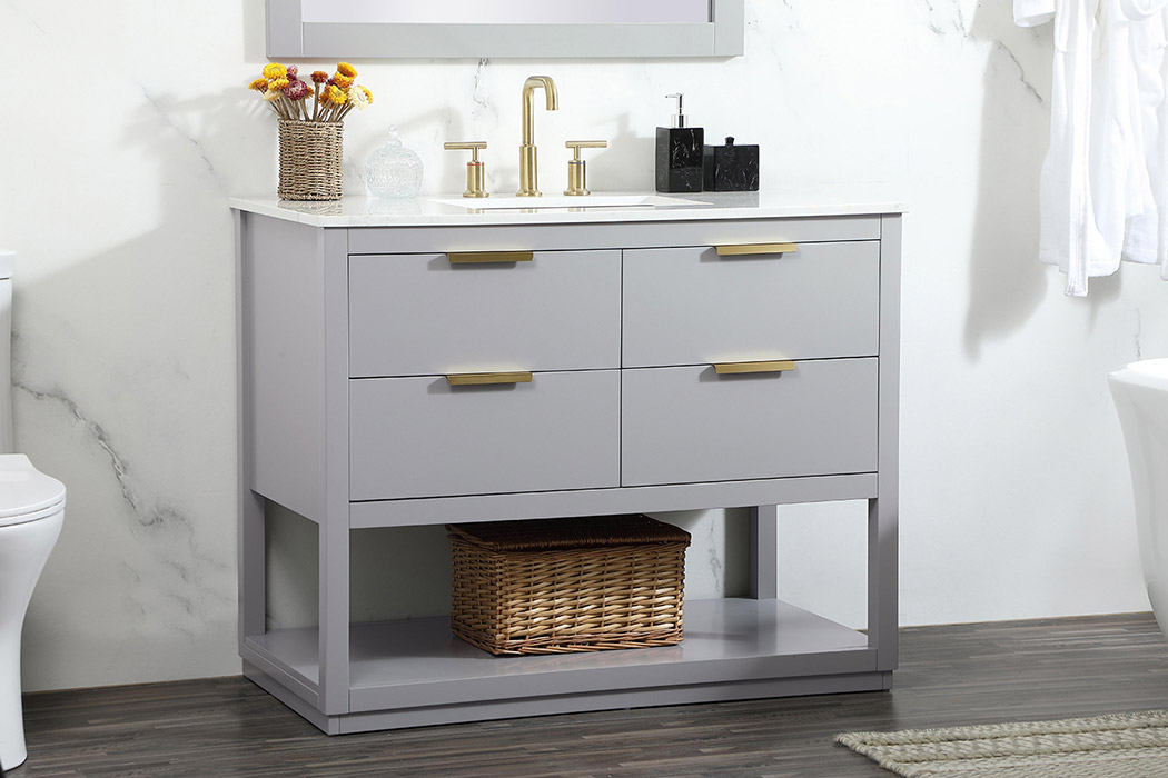 Elegant Bathroom Vanity - Gray (VF19242GR)