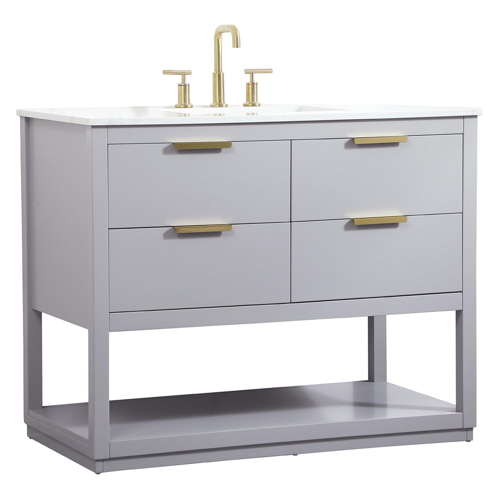 Elegant Bathroom Vanity - Gray (VF19242GR)