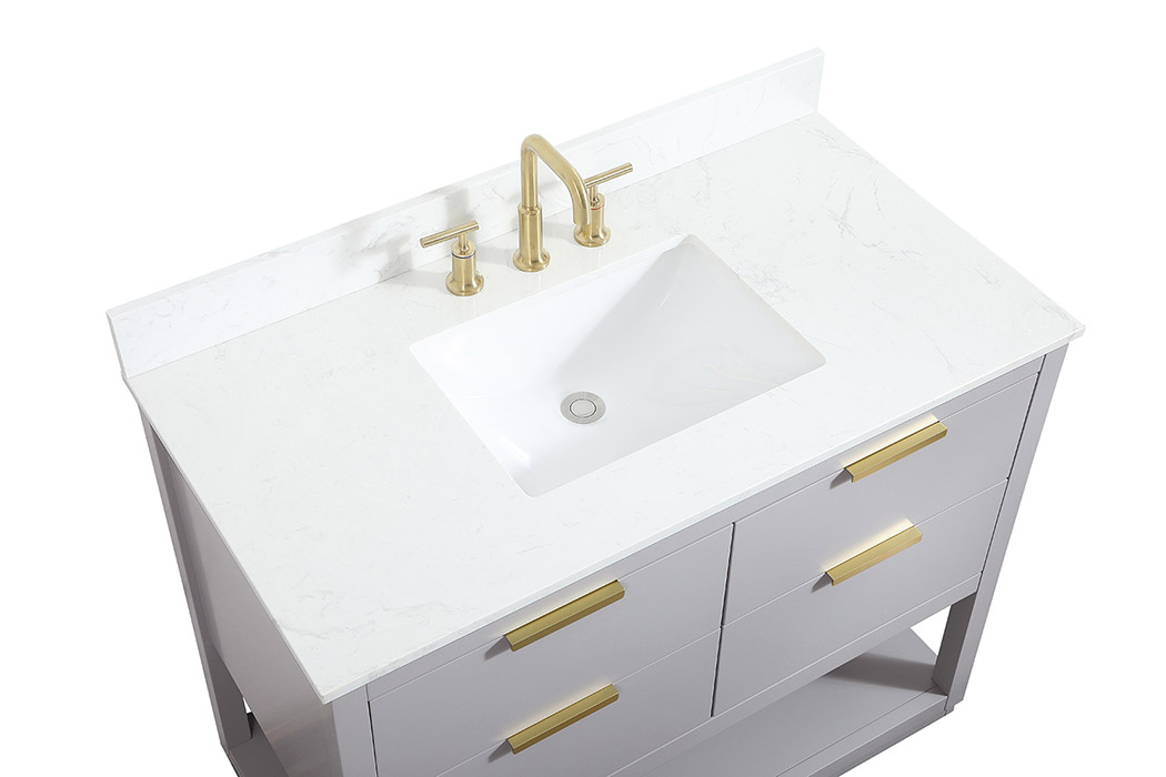 Elegant Bathroom Vanity - Gray (VF19242GR-BS)