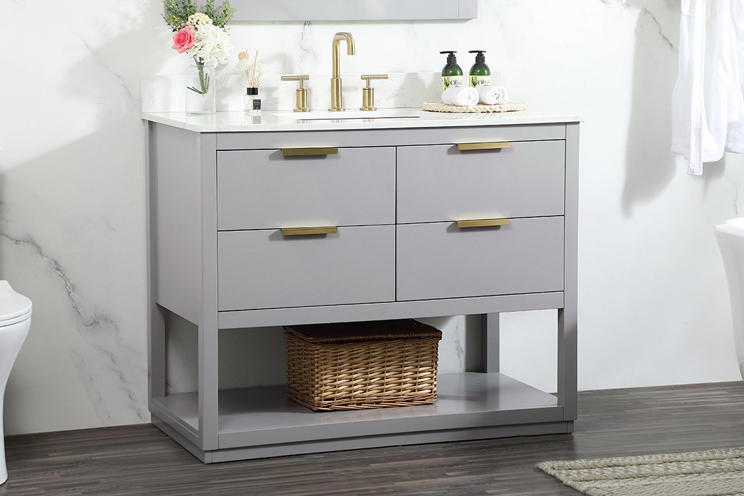Elegant Bathroom Vanity - Gray (VF19242GR-BS)