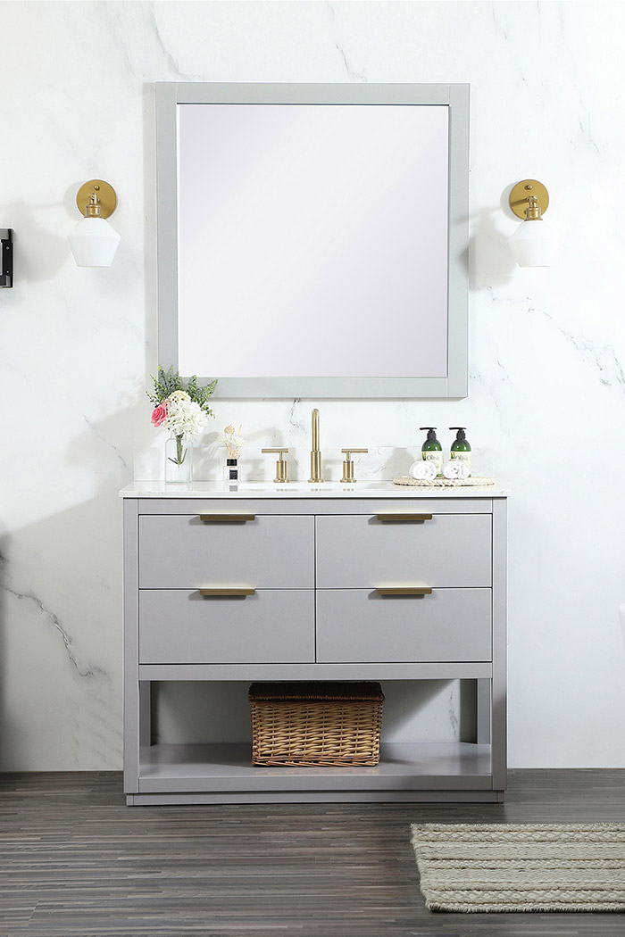 Elegant Bathroom Vanity - Gray (VF19242GR-BS)