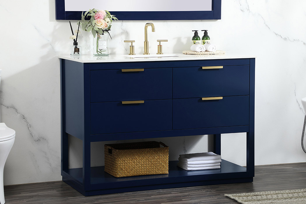Elegant Bathroom Vanity - Blue (VF19248BL)
