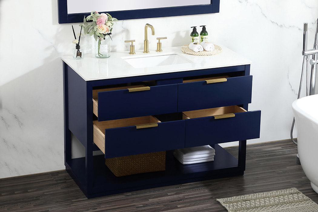 Elegant Bathroom Vanity - Blue (VF19248BL)