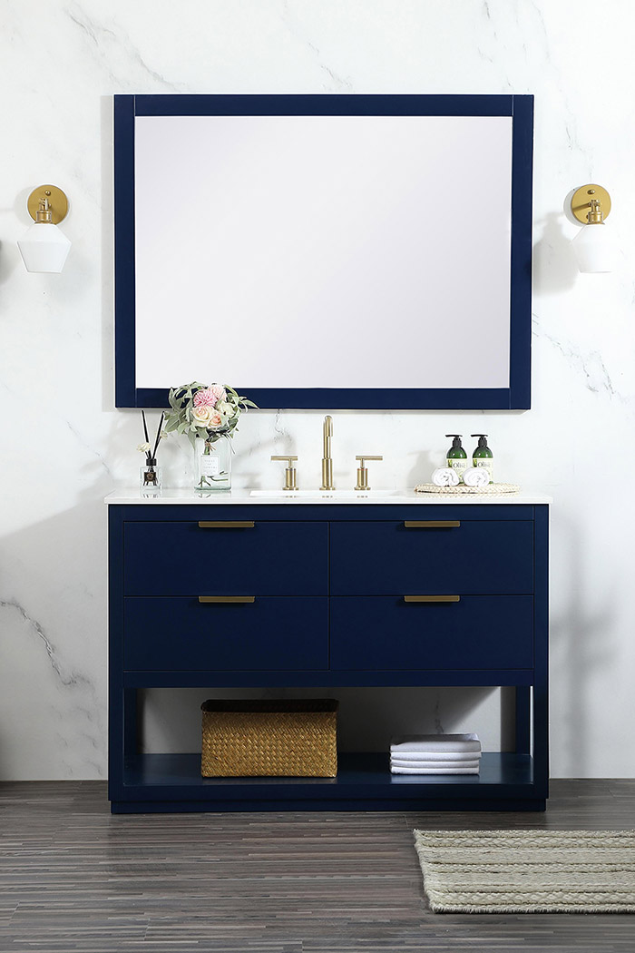 Elegant Bathroom Vanity - Blue (VF19248BL)