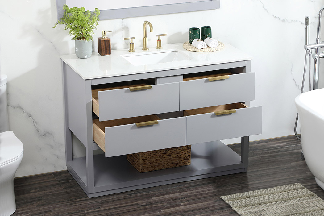 Elegant Bathroom Vanity - Gray (VF19248GR)