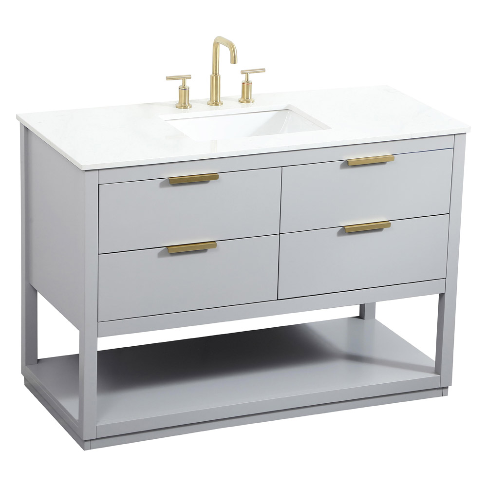 Elegant Bathroom Vanity - Gray (VF19248GR)