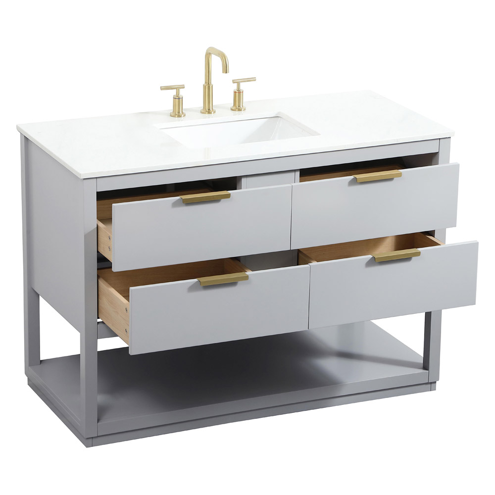 Elegant Bathroom Vanity - Gray (VF19248GR)