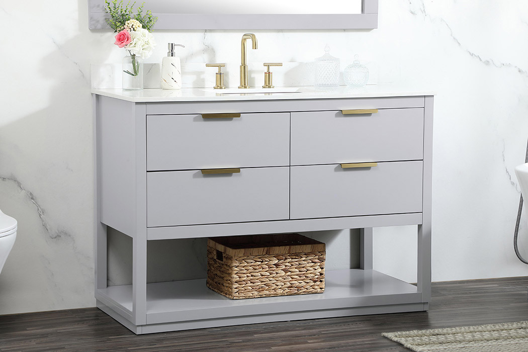 Elegant Bathroom Vanity - Gray (VF19248GR-BS)