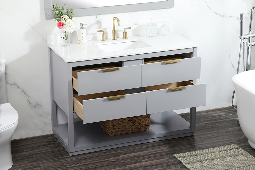 Elegant Bathroom Vanity - Gray (VF19248GR-BS)